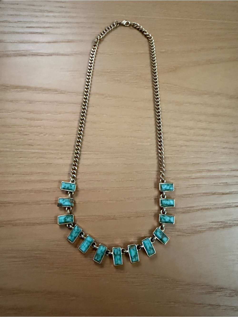 Lucky Brand Turquoise and Gold Collar Necklace